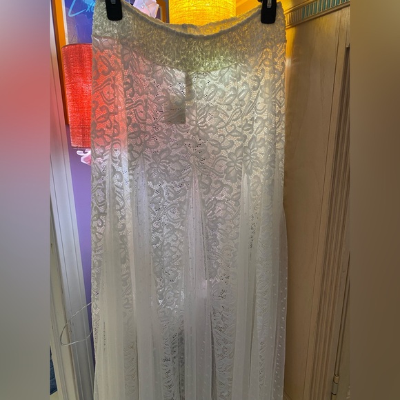 Free People Cream Lace Maxi Skirt - Picture 5 of 8